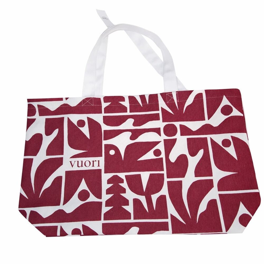 Vuori Limited Edition Holiday 2025 Canvas Tote Bag Strawberry White Cody Hudson
